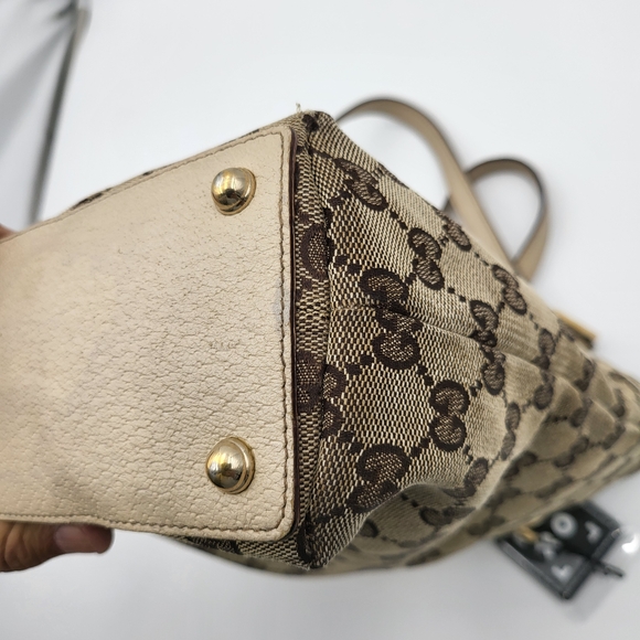 GUCCI PM CANVAS LEATHER TOTE BAG...Authentic w/ COA.... - Picture 15 of 15